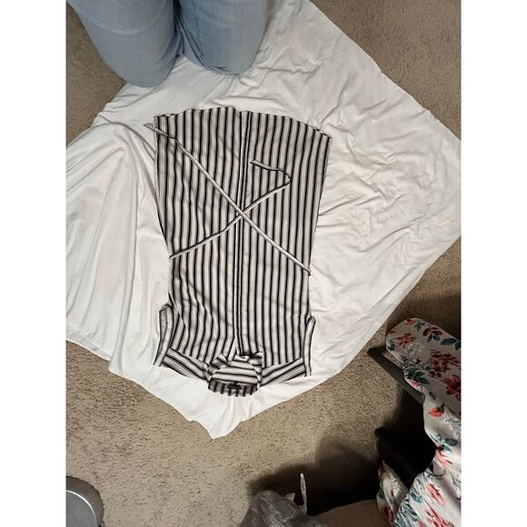 Express Black and White Striped Midi Dress - Picture 9 of 10